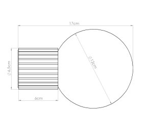 Kinkiet ścienny łazienkowy IP44 aluminium ryflowane HALO mocca
