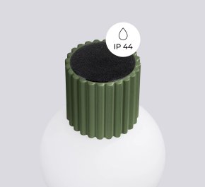 Kinkiet ścienny łazienkowy IP44 aluminium ryflowane HALO zielona oliwka