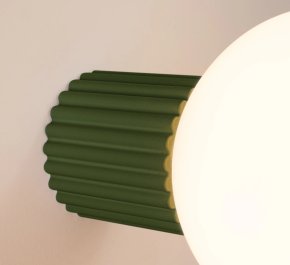 Kinkiet ścienny łazienkowy IP44 aluminium ryflowane HALO zielona oliwka