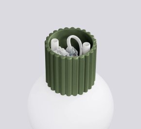 Kinkiet ścienny łazienkowy IP44 aluminium ryflowane HALO zielona oliwka