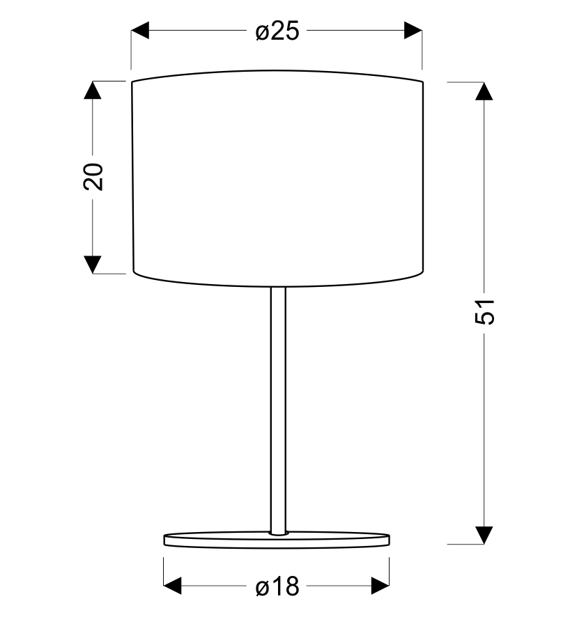 LAMPKA NOCNA DO SYPIALNI ARKAS 1X60W E27