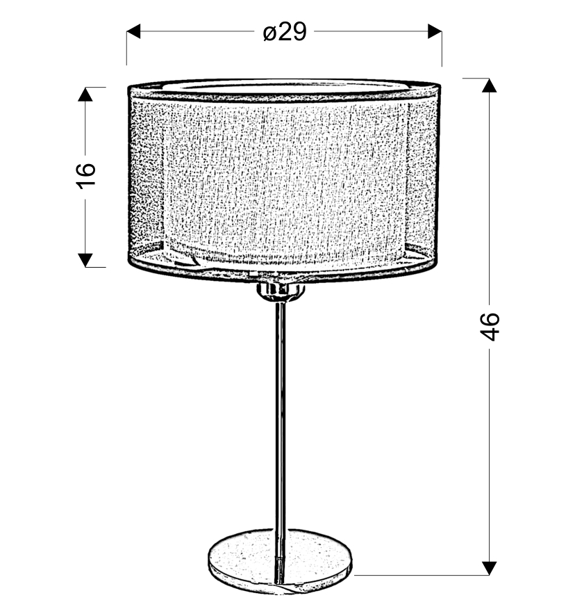 LAMPA STOŁOWA SOLO 3X40W E14CHROM