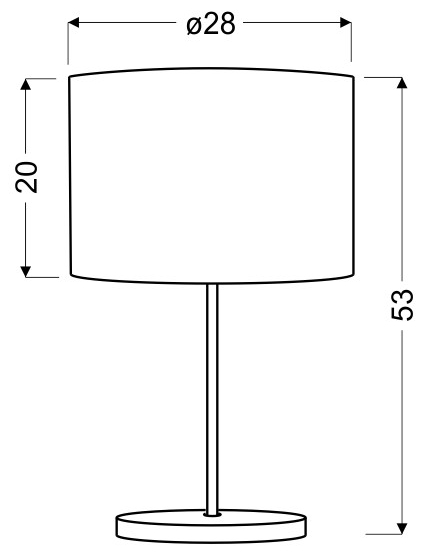 LAMPA STOŁOWA MANHATAN 1X60W E27