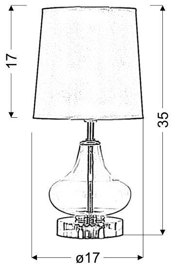 LAMPKA STOŁOWA ALLADINA 1X40W E14 BURSZTYN