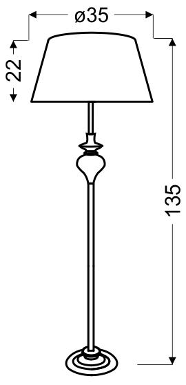 LAMPA PODŁOGOWA GILLENIA 1X60W E27 SREBRNA