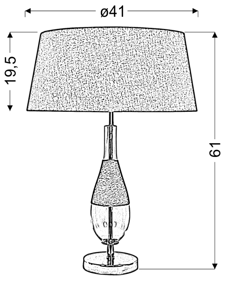 LAMPA STOŁOWA ECO 1 STOŻEK 41X61 1X60W E27