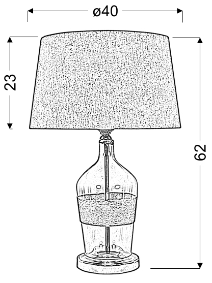 LAMPA STOŁOWA ECO 3 40X62 1X60W E27