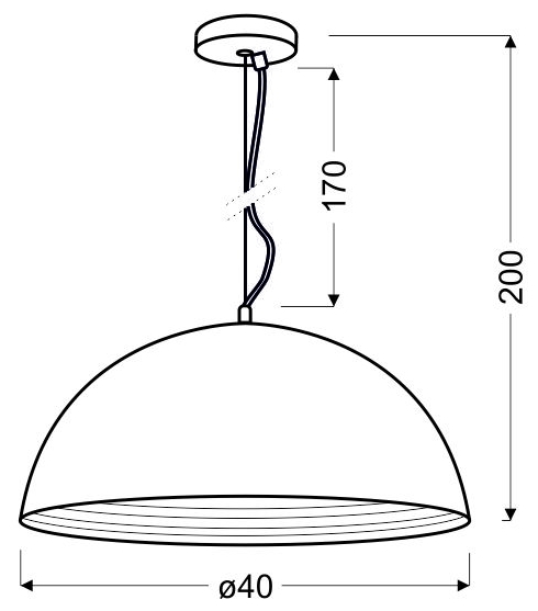 LAMPA WISZĄCA DORADA 40 1X60W E27 CHROM