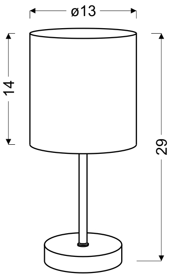 LAMPKA NOCNA DO SYPIALNI EMILY 1X40W E14 BEŻOWA