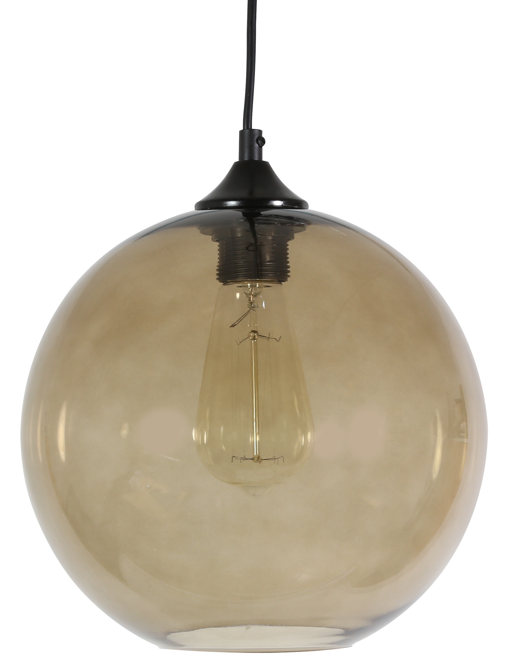 LAMPA WISZĄCA EDISON 25 1X60W E27 BRĄZOWY + ŻARÓWKA