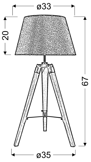 LAMPA STOJĄCA LUGANO 1X60W E27 BEŻOWY