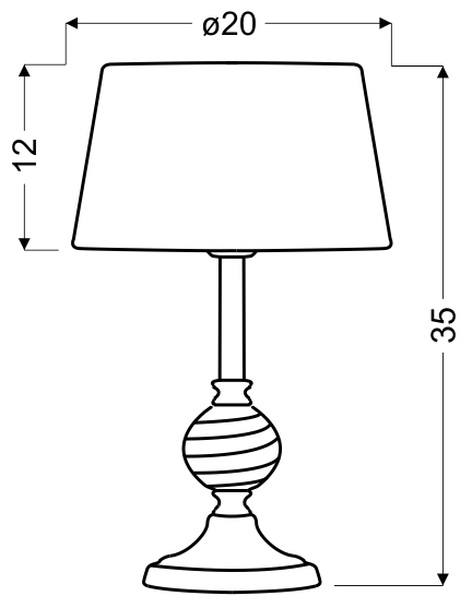 LAMPA NOCNA FERO 1X60W E27 SELEDYNOWA