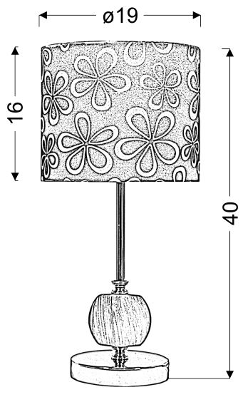 LAMPKA STOŁOWA CORT 1X60W E27 NIEBIESKI