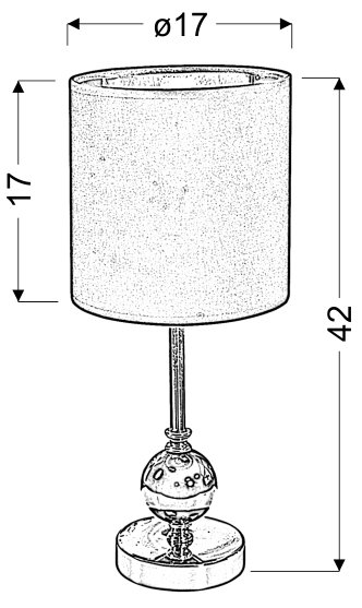 LAMPA STOLOWA GLAMOUR MELBA 1X40W E14 CZARNY