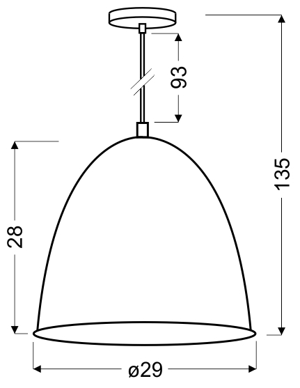 PATCH LAMPA WISZĄCA 29 1X60W E27 CZARNY + CHROMOWANY DEKOR