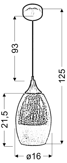 LAMPA WISZĄCA CELIA 16 1X60W E27 SREBRNY