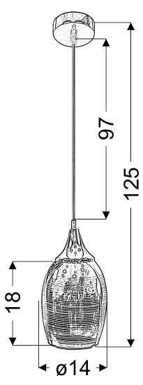 LAMPA WISZĄCA MARINA 14 1X60W E27 MIEDZIANY