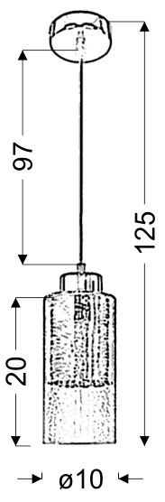 LAMPA WISZĄCA LIBANO 10 1X60W E27 SREBRNY