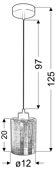 LAMPA WISZĄCA COX 12 1X60W E27 CHROM