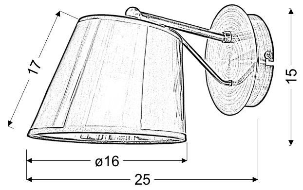 LAMPA KINKIET CORTEZ 1X40W E14 PATYNA