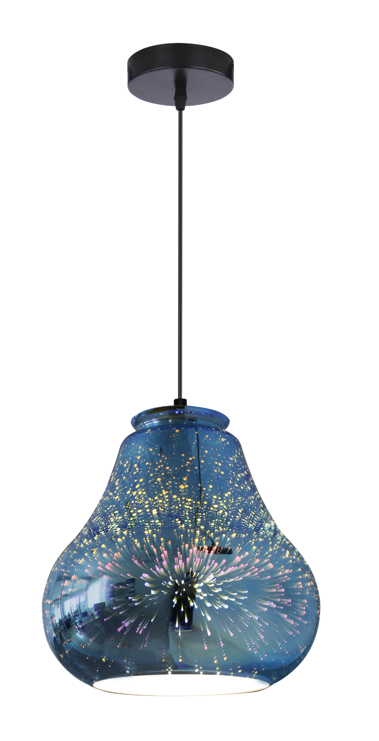 LAMPA WISZĄCA GALACTIC 4 1X60W E27 3D