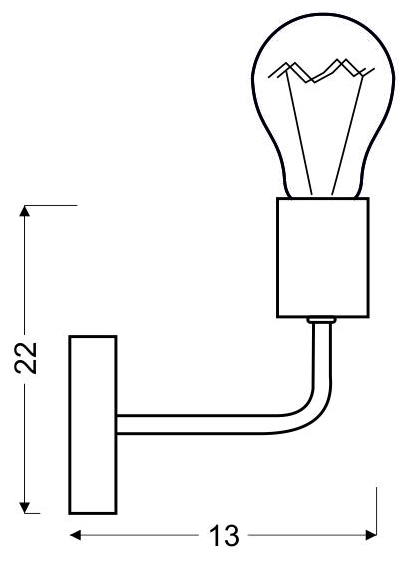 SPILL LAMPA KINKIET 1X60W E27 CZARNY