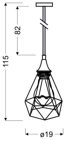 LAMPA LOFTOWA WISZĄCA GRAF 1X60W E27 CZARNY