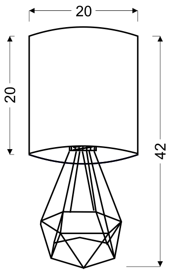 LAMPKA NA BIURKO GRAF 1X60W E27 BIAŁA