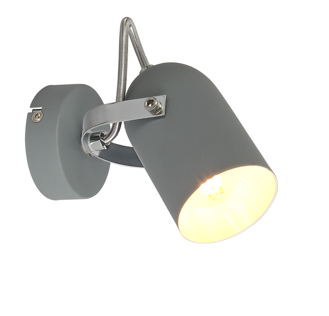 LAMPA KINKIET GRAY 1X40W E14 SZARY