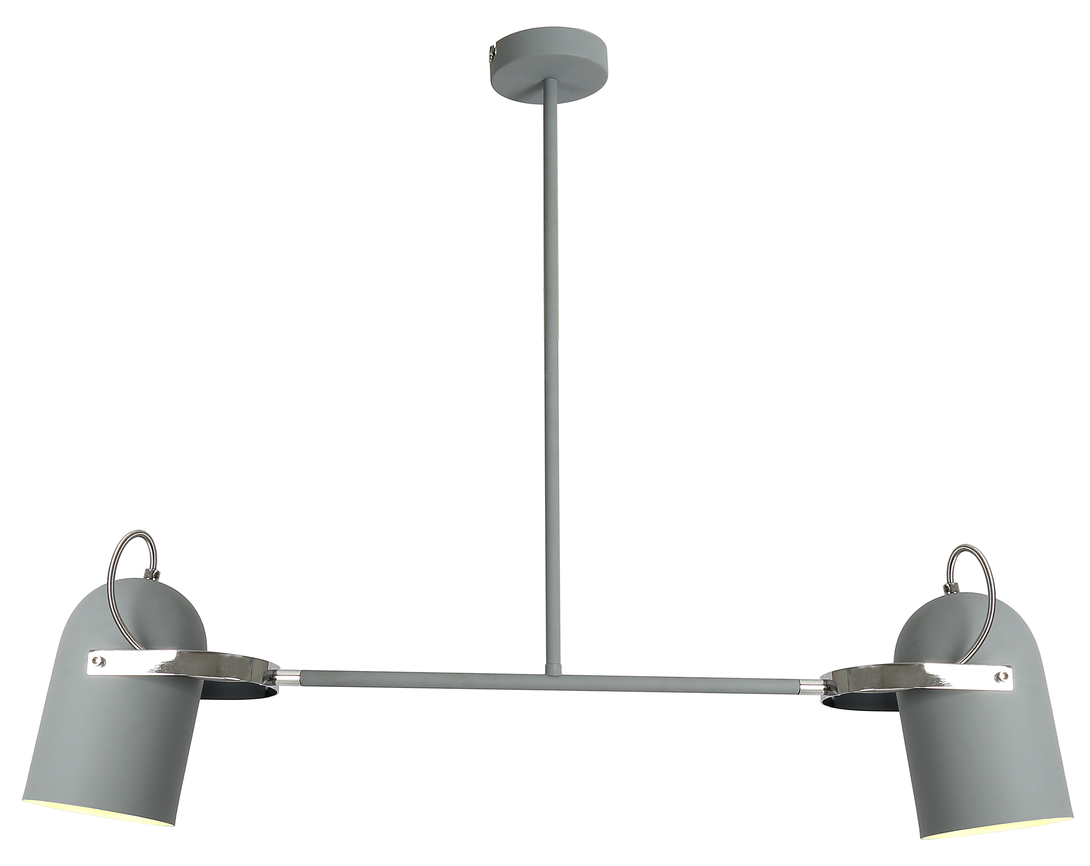 LAMPA WISZĄCA GRAY 2X40W E27 SZARY