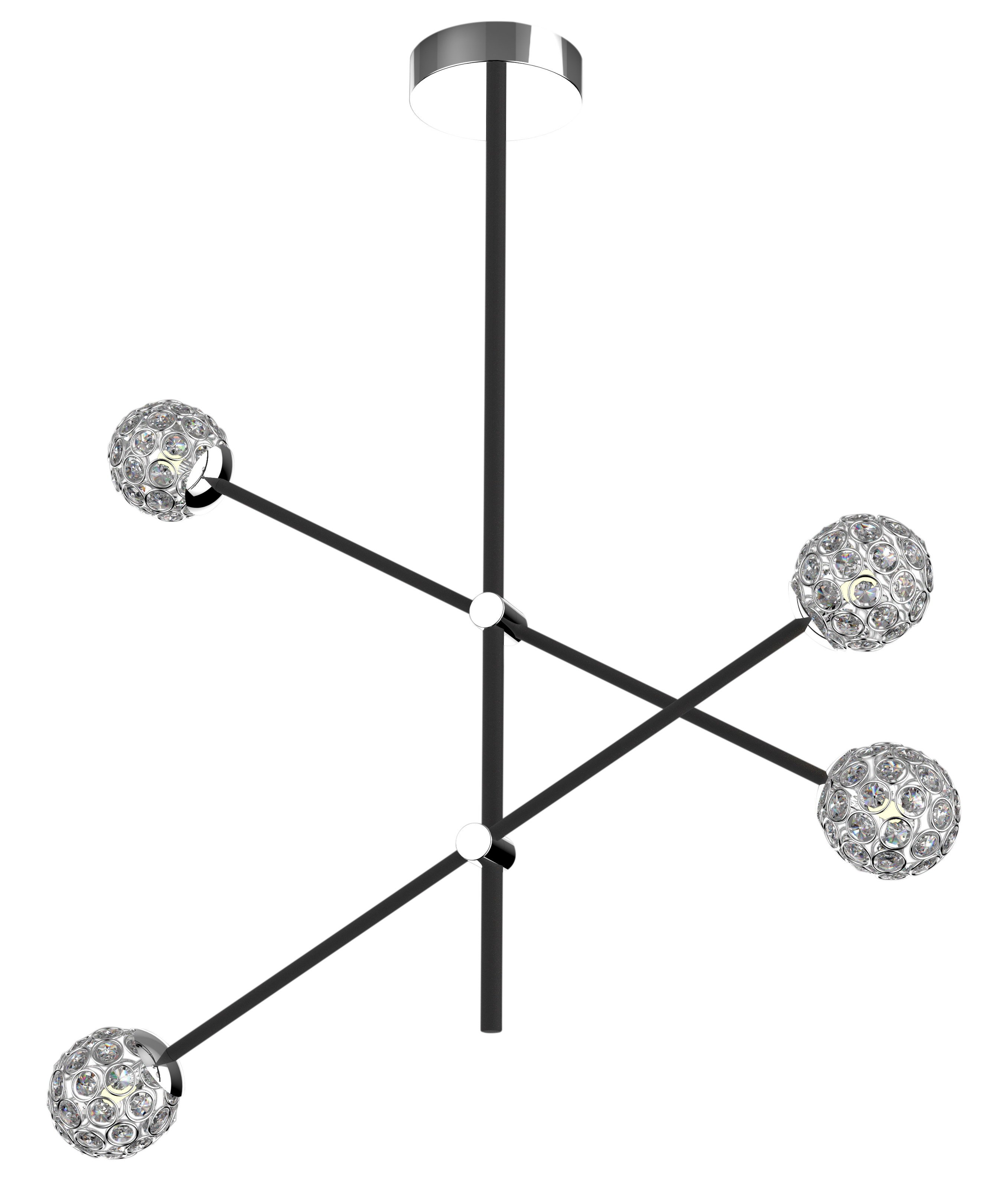 PAKSOS LAMPA SUFITOWA 4XMAX 5W G9 LED CZARNY APETI