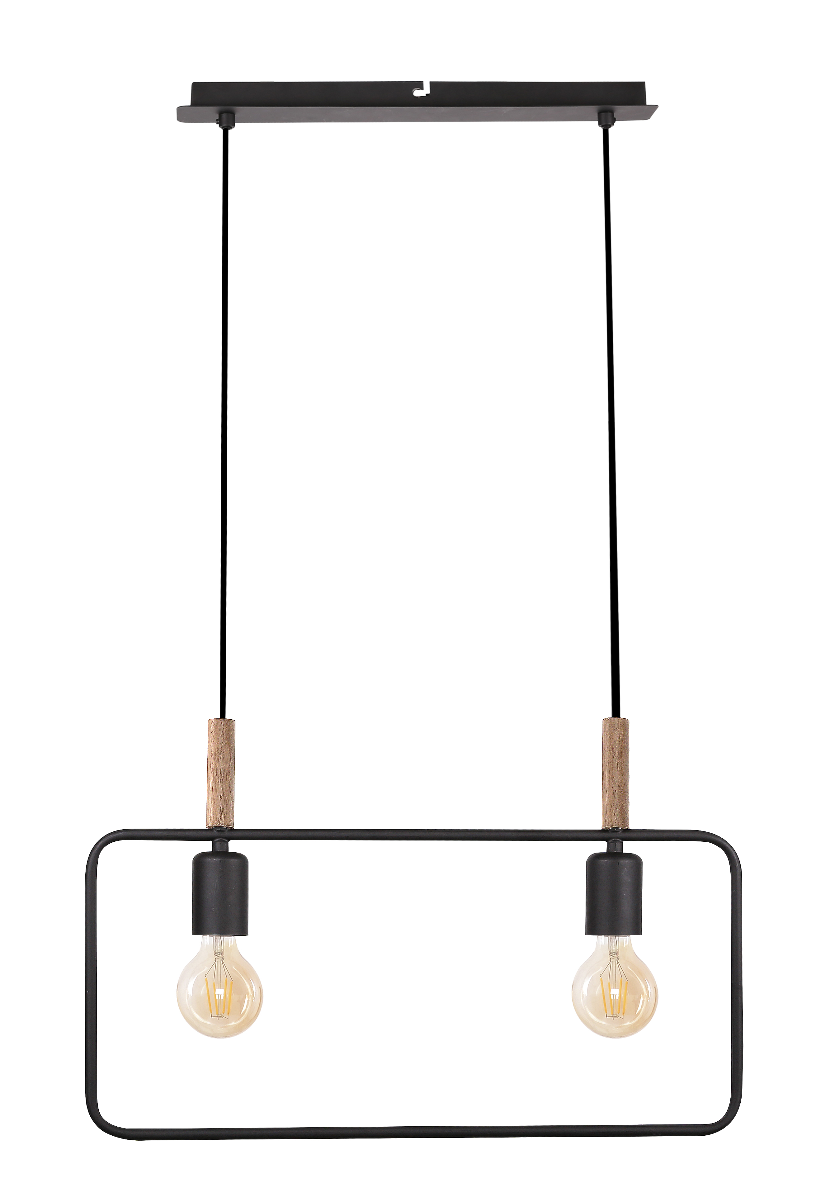 LAMPA WISZĄCA FRAME 2X60W E27 CZARNY