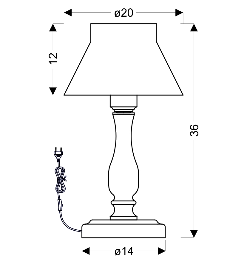 LAMPKA NOCNA DO SYPIALNI ZEFIR 1X40W E27