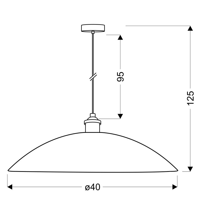 LAMPA WISZĄCA DEXTER 1X60W E27